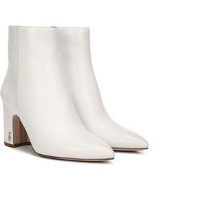Sam Edelman White Patent Leather Booties NWT